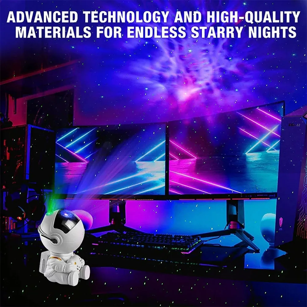 Astronaut Galaxy Projector Star Projector Galaxy Night Light Space Buddy Projector with Nebula and Remote Control for Bedroom