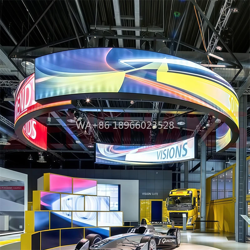 شريط التصميم KTV خلفية المسرح الإبداعية قابلة لإعادة الاستخدام لوحة Led قابلة للطي قوس انحناء شاشة Led داخلي Led شاشة مرنة #1