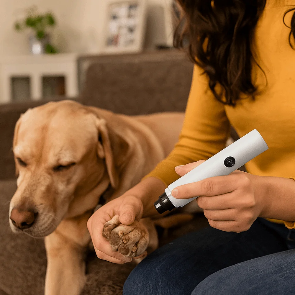 

3 Colors Electric Pet Nail Grinder Quiet Safe Pet Nail Trimmer USB Charging with LED Pet Nail Clipper for Grooming Cleaning