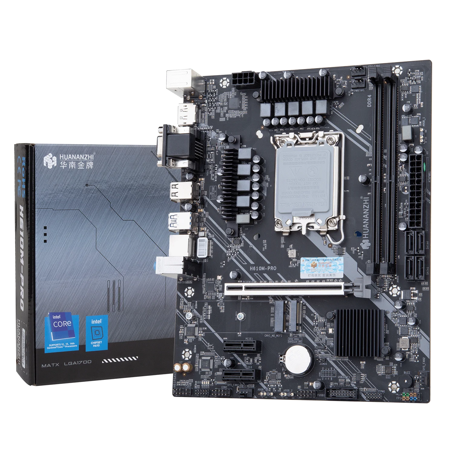 HUANANZHI H610M PRO M-ATX DDR4 Motherboard Support 12 13 Gen H610 Intel LGA 1700 CPU 12100F 12400F 12490F 12600F 12700F 13600F