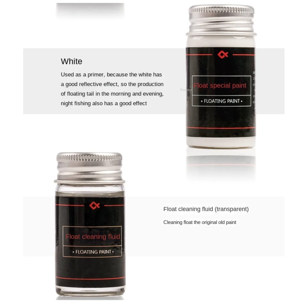 2024 30 مللي الصيد يطفو لتقوم بها بنفسك الطلاء الفلورسنت يطفو الذيل اللوحة مؤشر مرئية العوامة الذيل أداة إصلاح الملحقات
