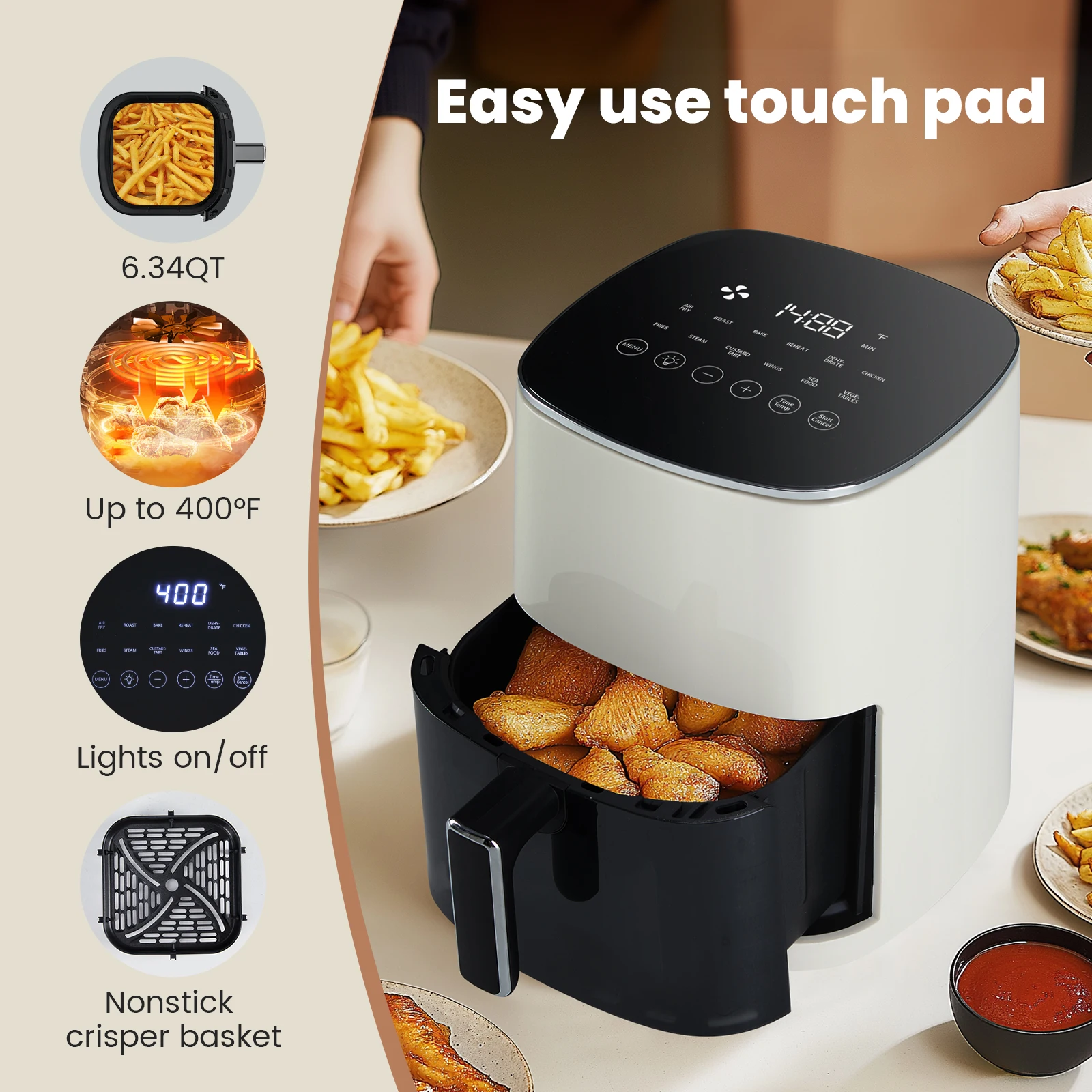 Air fryer meal variety