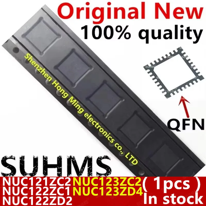 (1 peça) Novo NUC121ZC2AE NUC121ZC2 NUC122ZC1AN NUC122ZC1 NUC122ZD2AN NUC122ZD2 NUC123ZD4AN0 NUC123ZD4 NUC123ZC2AN1 NUC123ZC2 QFN