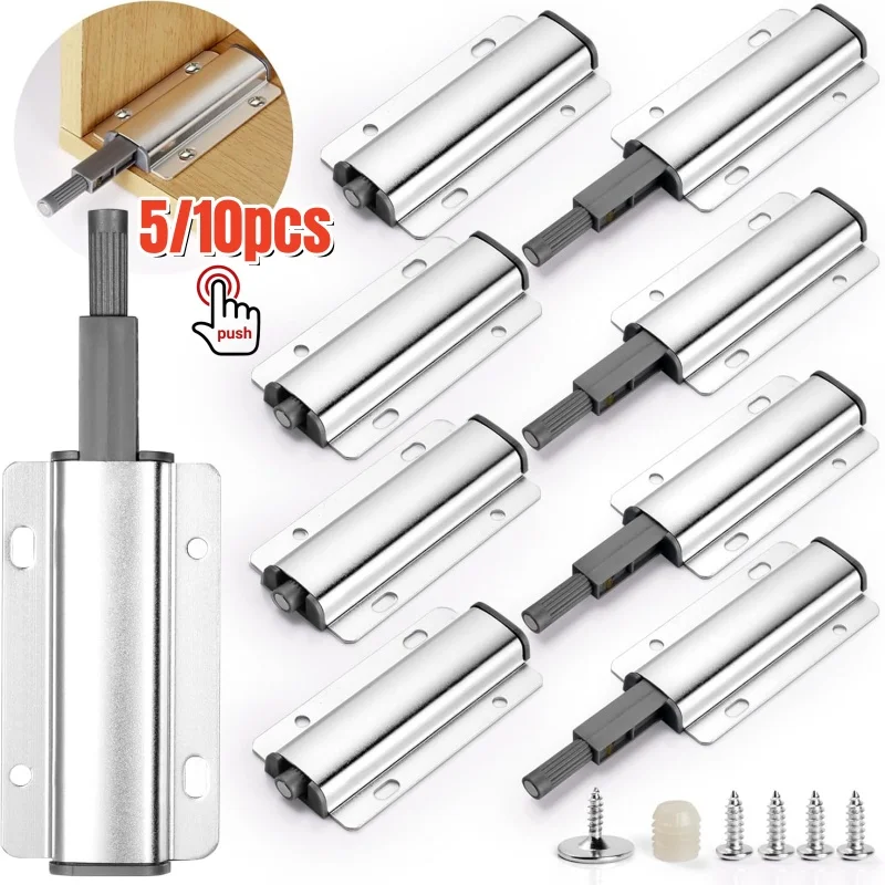 5/10 Pack Push To Open System Damper Buffer Magnetic Cabinet Door Catches for Home Kitchen Furniture Drawer Hardware Accessories