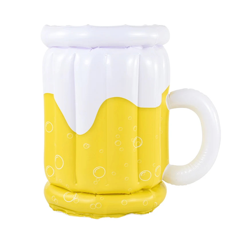 

1Pc Inflatable Ice Bucket Pvc Beer Drink Cold Mugs Coolers Summer Pool Beach Water Waterproof Drinking Cup Home Bar Party Decor