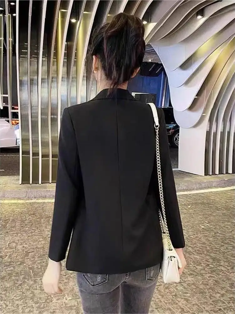 

Повседневный женский костюм Jaet Bla в Корейском стиле, универсальный весенне-осенний новый поступление, дизайн Cleanfit, длинный све, на одной пуговице