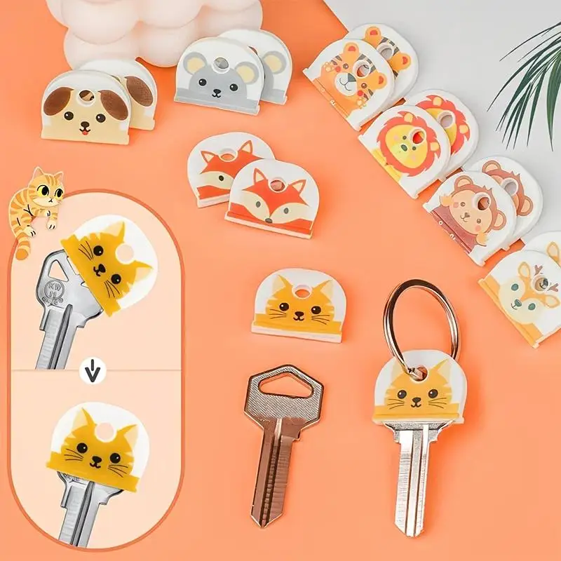 5/10/20pcs Silicone Anti-Slip Key Caps Key Protective Cover Flexible Key Identifiers Key Decorations Key Organizer Universal