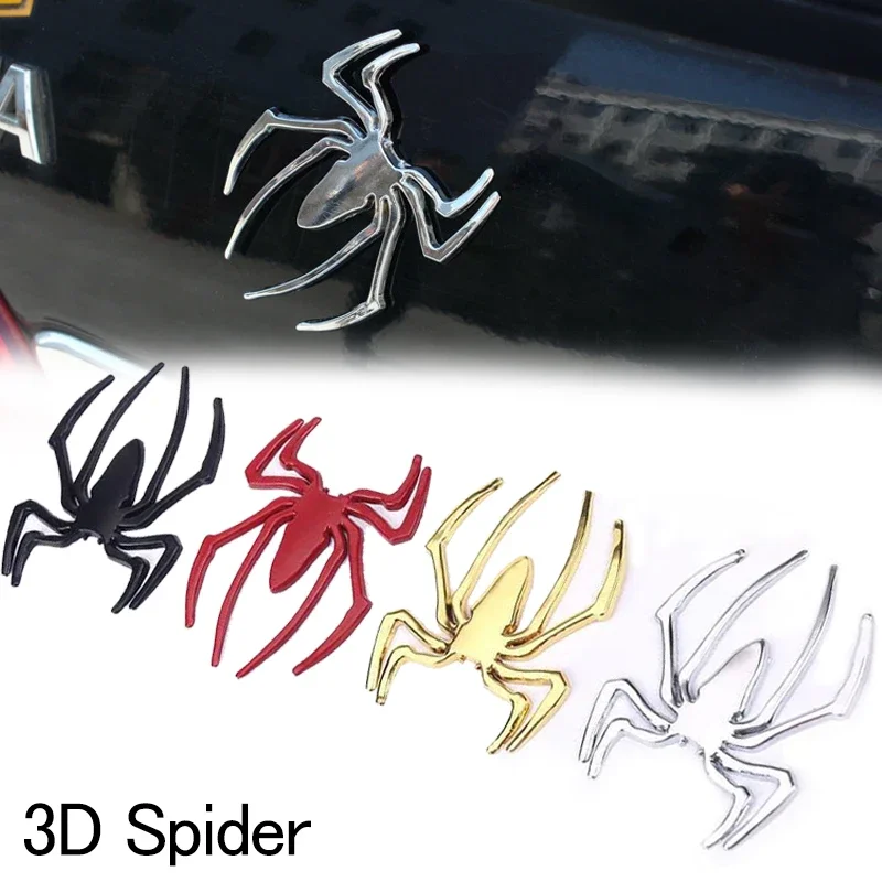 3D Car Stickers Metal 3D Spider Car Logo Gold/Silver Car Styling Accessories Metal Sticker Chrome Spider Badge Emblem Decorate