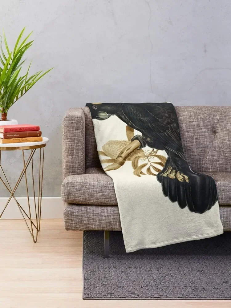 Yellow-tailed Black Cockatoo Throw Blanket Sofa Quilt Hairys Soft Big Decorative Throw Blankets