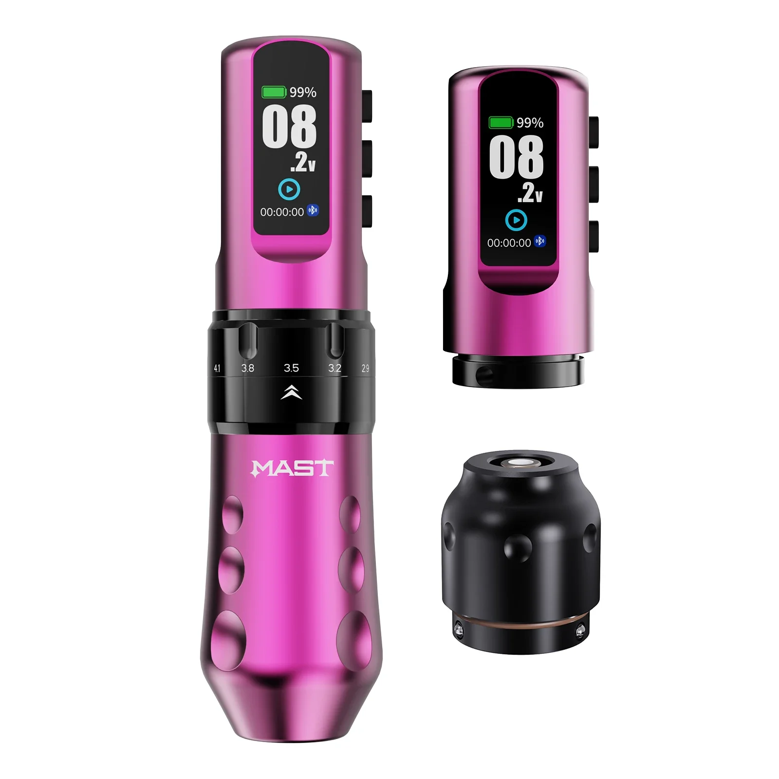 Mast Flip 4 Pro Volledige Draadloze Tatoeëerkit 7 Slagen (2,5-4,5 mm) 2 Batterijen 2000 mAh voor Lijnwerk Schaduw en Kleuring Tatoeëerspullen