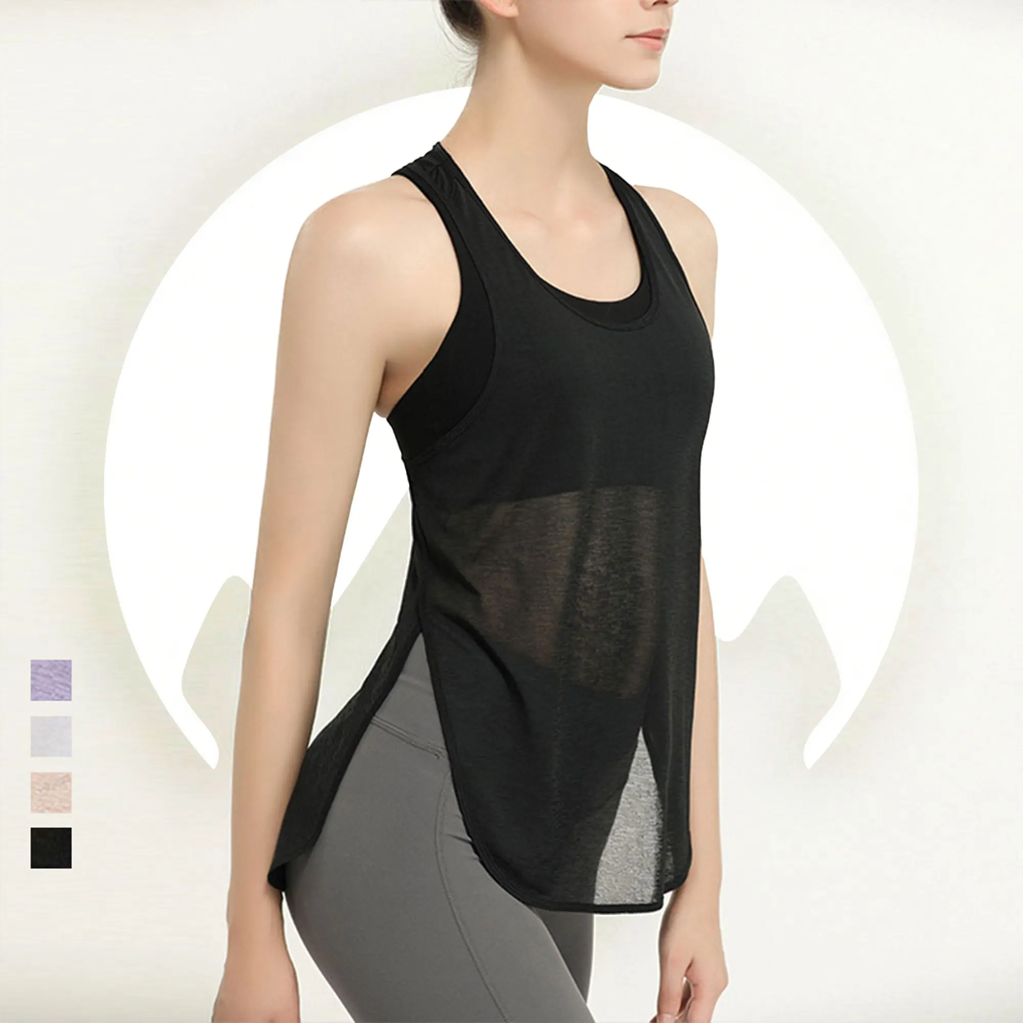 Gilet sport translucide femme - Haut course léger survêtement entraînement fitness athlétique