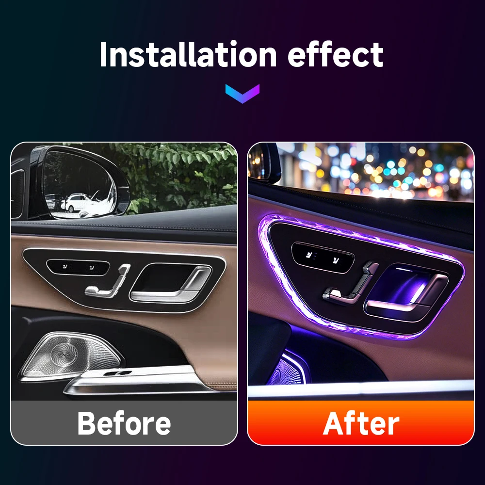 Für Mercedes Benz C E S Klasse W206 W214 W223 CLE GLC X254 EQE EQS Kristall-Autotürbeleuchtungsrahmen & Leseleuchten-Zierleisten Zubehör – Detail 3