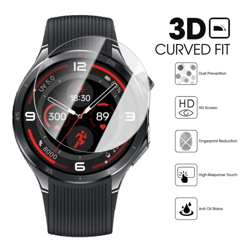 9H Easy Installation Tempered Glass for OnePlus Watch 3 Screen Protector Full Coverage Clear Anti-Fingerprint Watch3 Film Guard