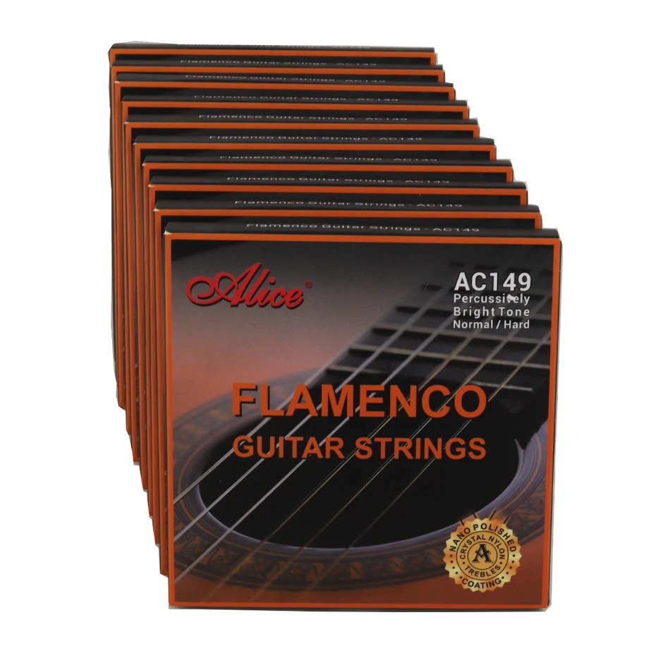 10 Sets Alice AC149 Crystal Nylon Carbon Silver Plated Copper Winding Nano Coating Flamenco Classical Guitar Strings Wholesales