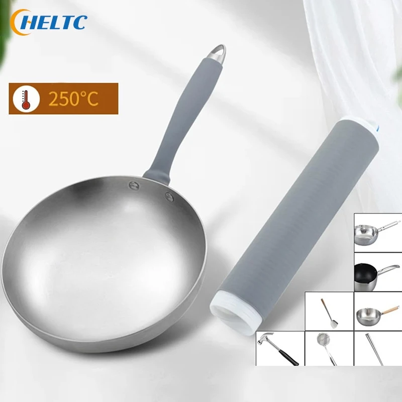 Self-shrink Handle Sleeve Anti-scalding Pot Handle Cover Holder High Heat Resistance Silicone Pot Handle Cover For Frying Pan