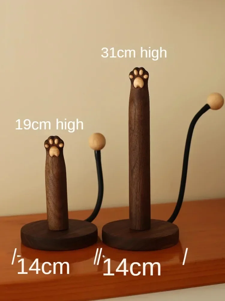 

Unique Cat Claw Tissue Box Holder in Walnut and Cherry Wood, Scandinavian Style for Living Room and Kitchen
