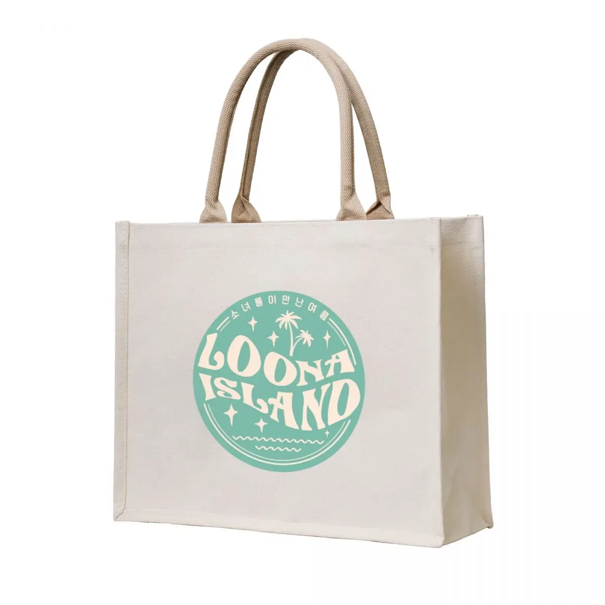 

Retro Loona Island Logo Green Tote Bag Women's bag Portable shopping bag female Customizable tote