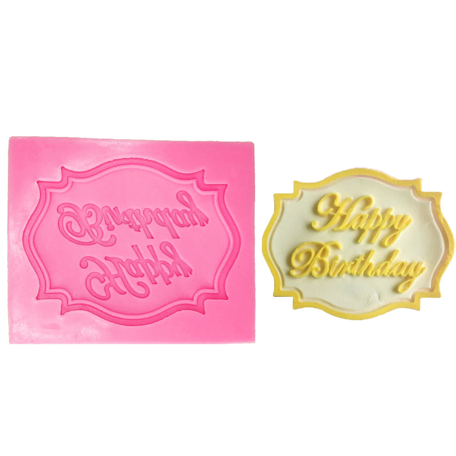 Letter Happy Birthday Silicone Mold For Fondant Chocolate Sugarcraft Clay DIY Cakes Baked Pastry Dessert Candy Cupcakes