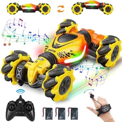 Controle Remoto Relógio Gesto Sensor Rotação Brinquedo Eletrônico para Crianças, 4WD Stunt Car, 2.4G Radio, Mais Novo Presente para Menino