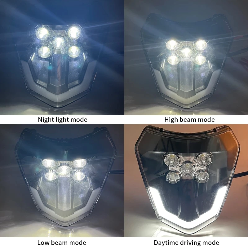 2024 Motocross Headlight For KTM Motorcycle Headlamp Pit Bike Enduro Led EXC XC SX SXF EXCF XCW 125 200 300 400