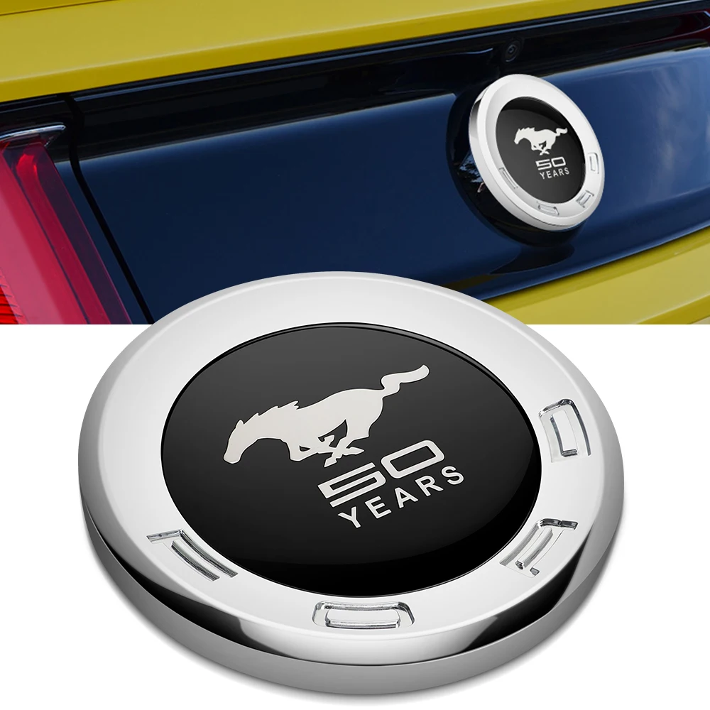 

Mustang 50Years Badge Emblem Sticker Tailgate Trunk Sticker For Ford Mustang ROUSH SHELBY GT 500 Cobra LAGUNA SECA Ford Sticker