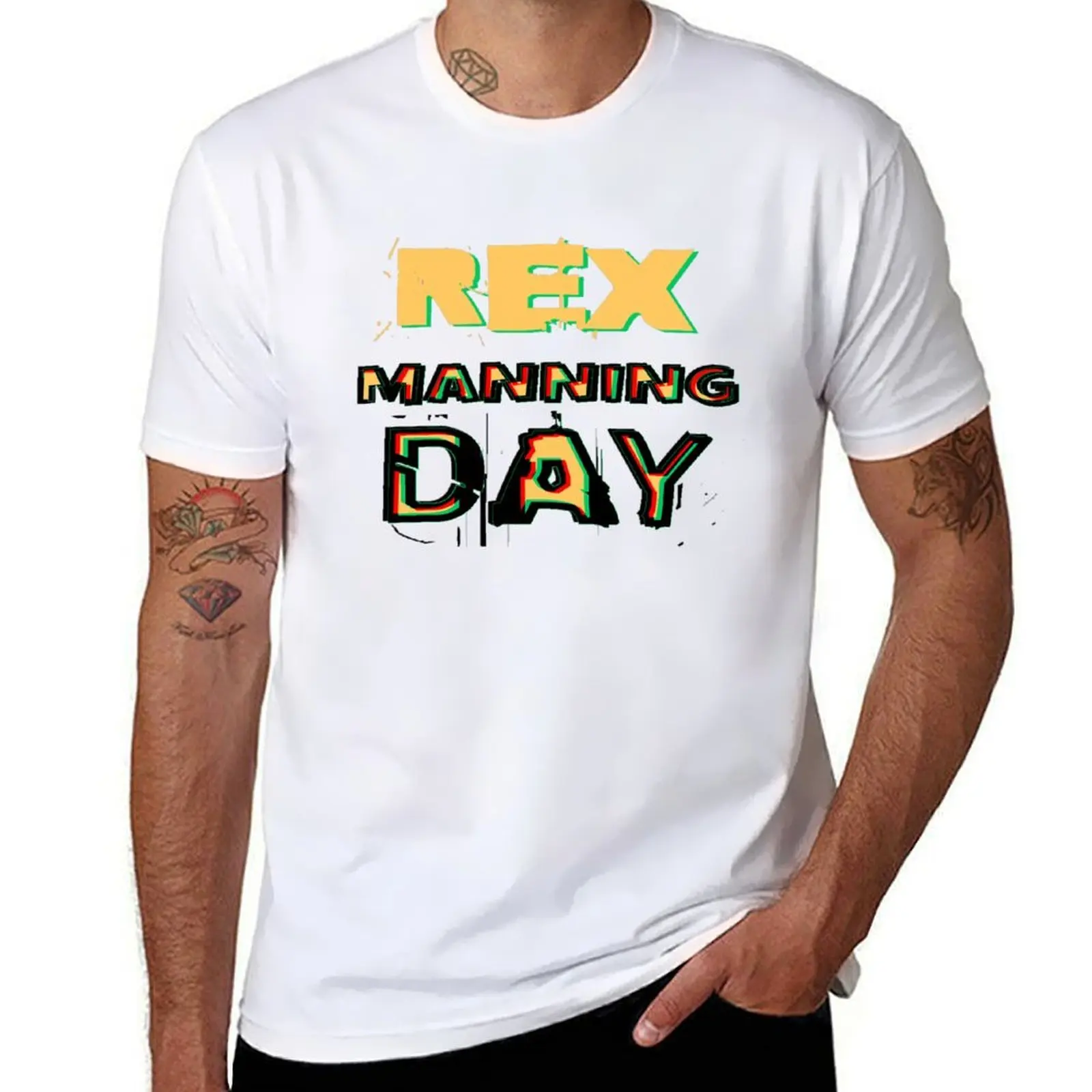 

REX MANNING DAY T-Shirt t shirt personalised t shirt man casual T-Shirt