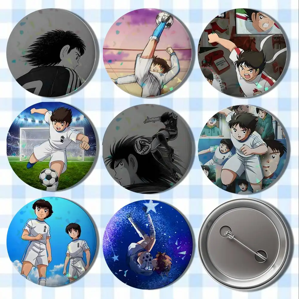 

Anime C-Captain T-TsubasaS Badges Button Round Creative Pin Brooch Badge Bag Decor Accessories Fans Collect Friends Gifts