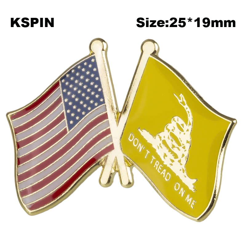 U.S.A & Navy Friendship Badge Flag Brooch National Flag Lapel Pin International Travel Pins Collections XY0656