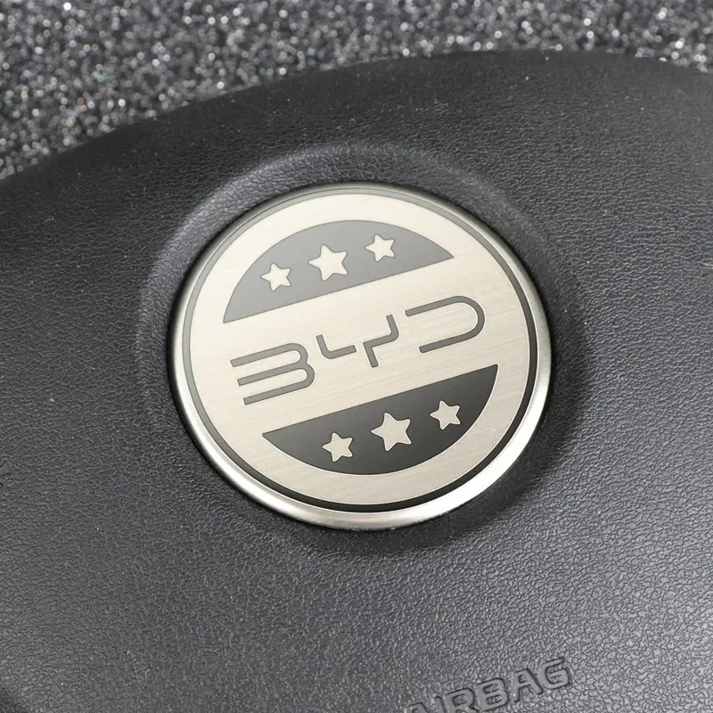 Adesivo per volante per BYD Song Plus DMi EV Tang Han adesivi per ruote personalizzati in acciaio inossidabile accessori per auto Styling nuovo