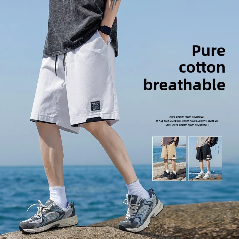 

Elastic Shorts for Men Below Knee Cargo Shorts Baggy Short for Man Large Men's Sizes Oversize Cargo Jort Work Pants Short Casual