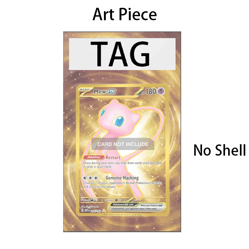 Art Display for Pokemon TCG 151 Mew Ex Anime Expand Art Fans Gift Recyclable Acrylic Protective Case Keychain view 6