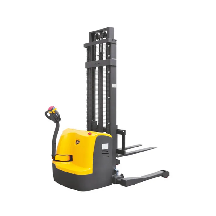 2023 New Style 2m 3.5m Loading 1t 2t CE Approved Full Automatic Mobile Pedal Electric Stacker Forklift for Sale