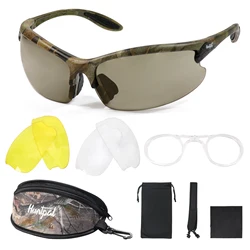 Juego de gafas tácticas Airsoft, lentes militares de camuflaje a prueba de explosiones, senderismo, exteriores, 3 lentes