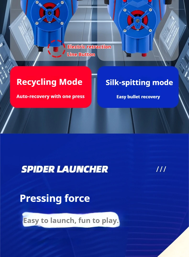 Neue Spider-Man Spinnennetz-Launcher Spielzeuge Spiderman Netz-Shooter Cosplay Modell ML Legends Webshooter Handschuhe Zubehör Geschenk für Kinder – Detail 7