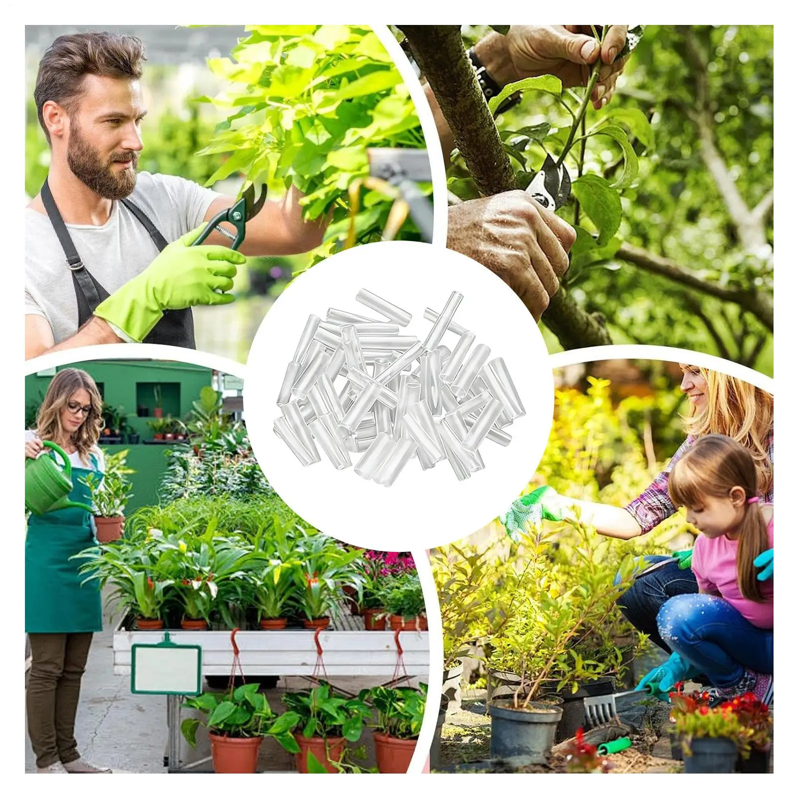 

Grafting Clip For Plant 100 Pieces Silicone Branch Tube Grafting Sleeves For Fruit Tree For Indoor Outdoor Garden Yard