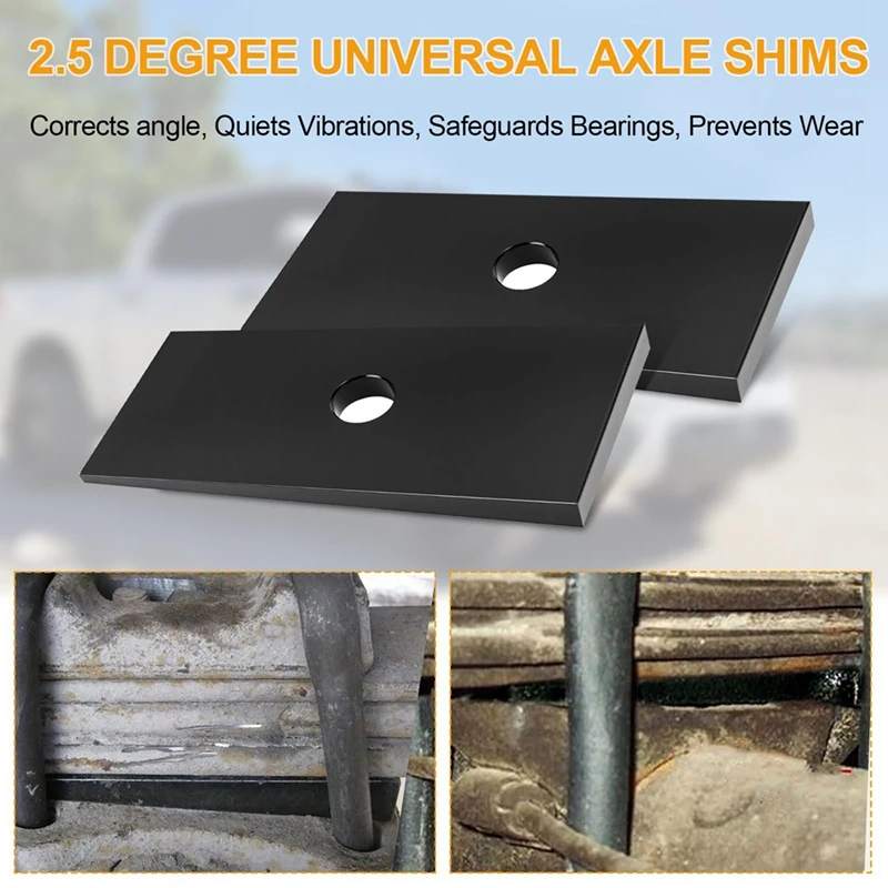Super Sale 2.5 Degree Angle Correction Suspension Axle Shims for Leaf Springs Pinion Angle Shims Pinion Wedges