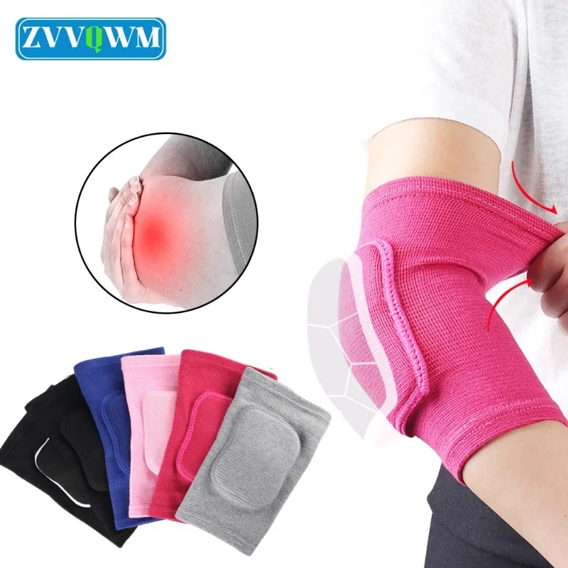 

1Pair Compression Elbow Cushion Sleeve Women Men Sports Elbow Sleeve Padding Volleyball Elbow Protector Joint Pain Bursitis