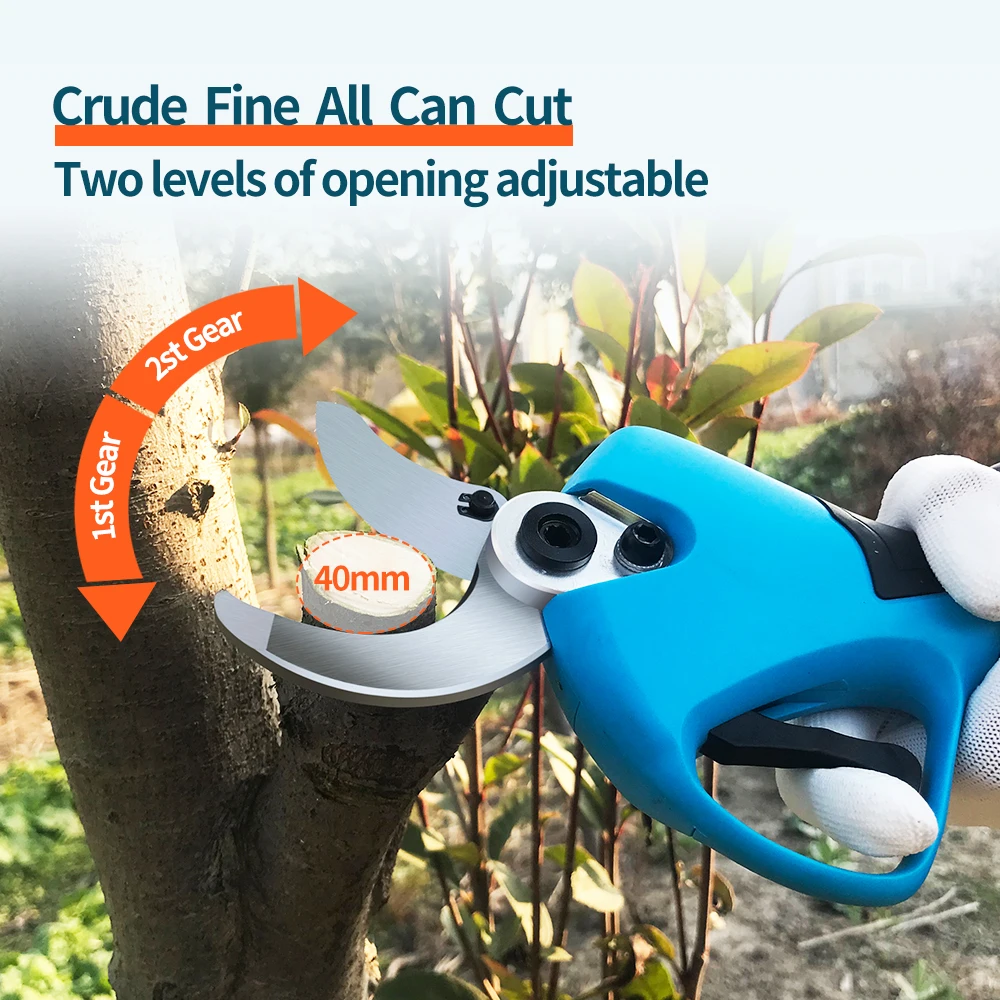 21V Pruner Garden Tools Electric Shears Cutting Wooden Branches SC8605 40mm Lithium Battery Pruning Scissors