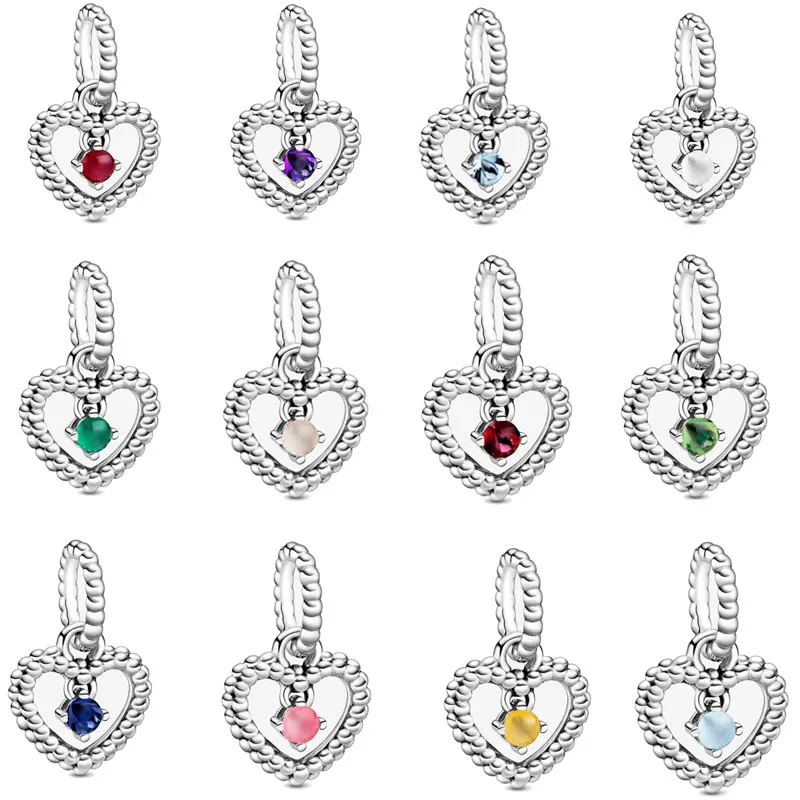 925 Silver December Birthstone Eternity Circle Charm Pendant Bead Fit Original Pandar Bracelet Women Jewelry Necklace Amulet