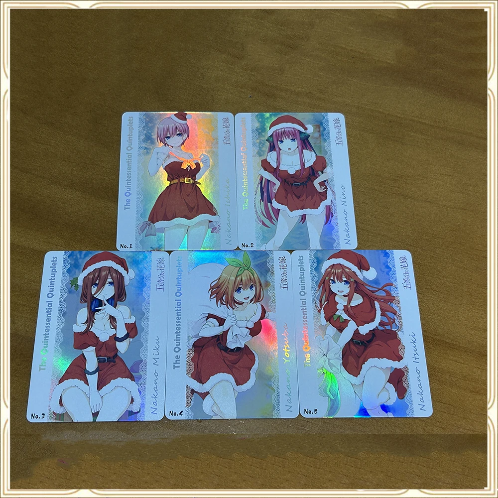 

5PC/Set Anime Goddess Story Boy Game Toys Christmas Birthday Gift Collection Cards Diackano Ichakano Nino Miku Yotsuba Rem