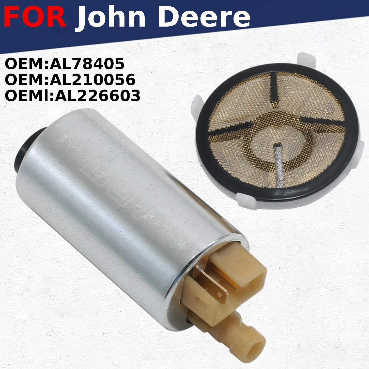 

Electric Fuel Pump For John Deere Tractors 5045E 6010 6020 6200 6205 6310S 7220 SE6010 AL78405 AL210056 AL226603 Accessory Moto