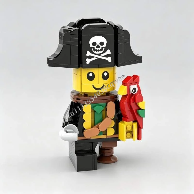 Hot Pirate Baby Tribute MOC Creative Character Figure Model Custom Puzzle DIY Assembly Educational Blocks Toy Collection Gift - view 4