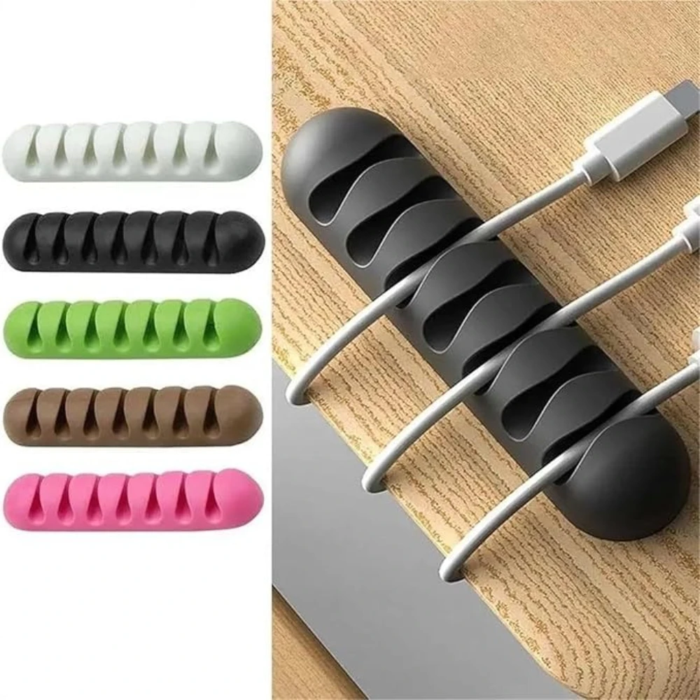 

Белые кабельные зажимы (1 шт.), органайзер для проводов, держатель для наушников, силиконовый зажим для кабелей, для телефонных проводов, для рабочего стола