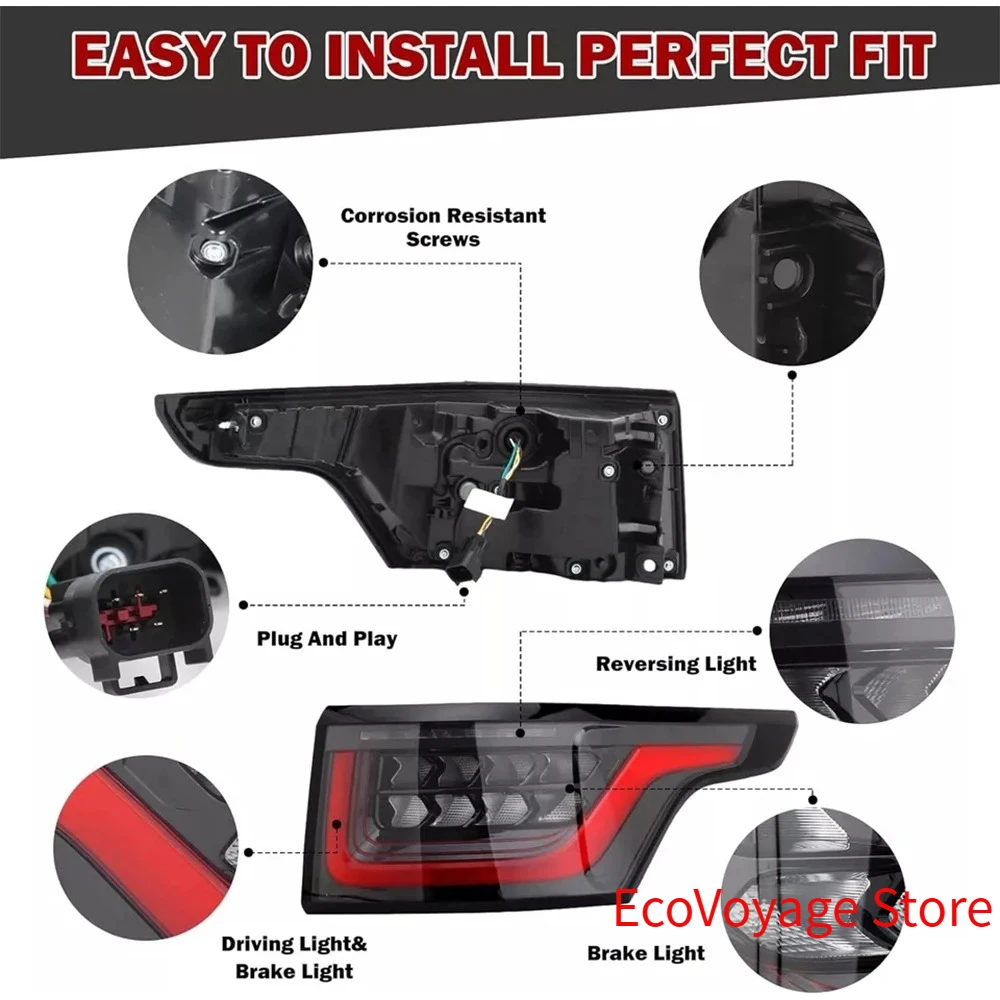 Luci posteriori Per Land Rover Range Rover Sport L494 2013 2014 2015 2016 2017 Aggiornamento 2022 Stile Auto LED Fanale posteriore Lampada di segnalazione