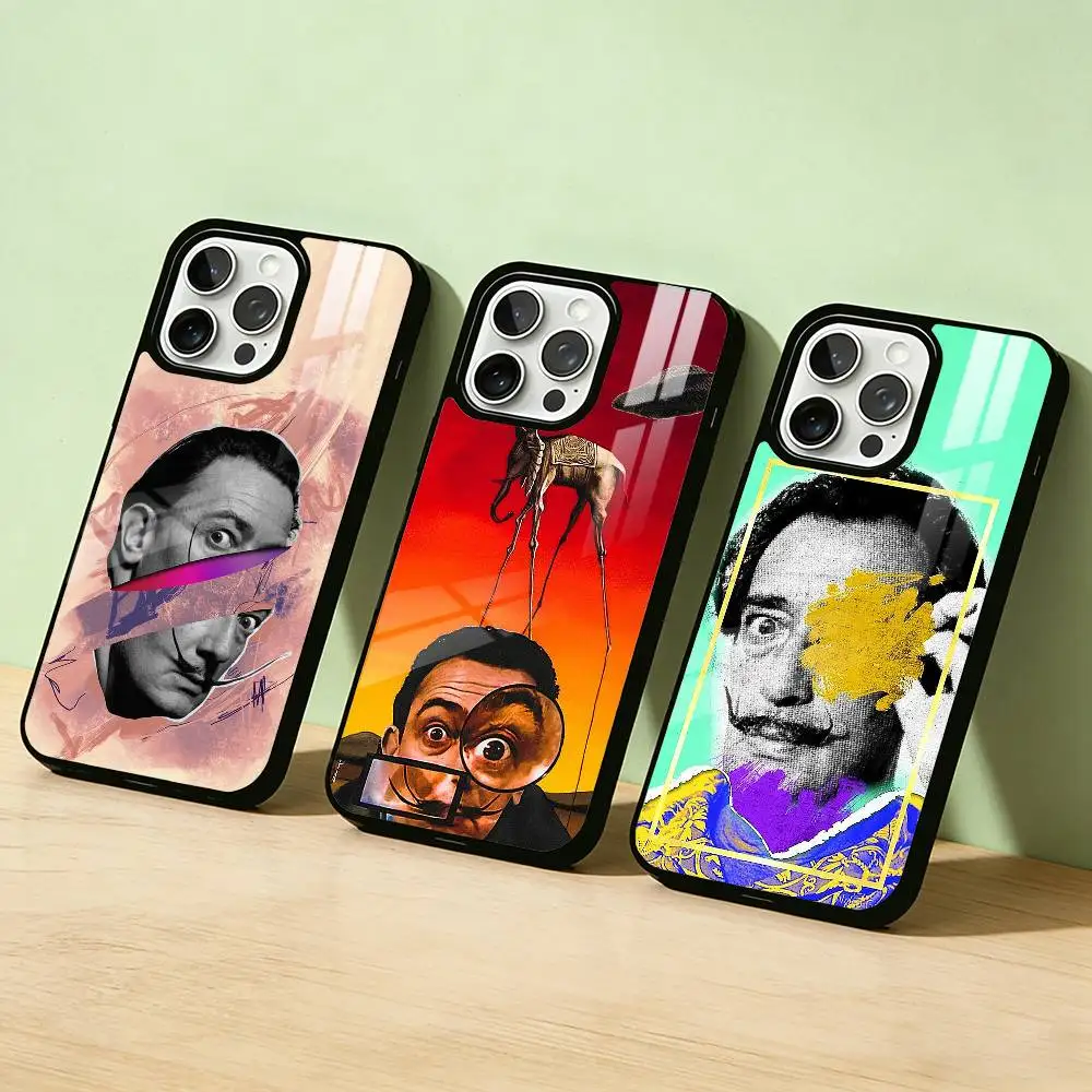 

AAA Salvador Dalí - Retrato Vectorial - Bjorn Anka Phone Case For iPhone 17,16,15,14,13,12,11,Pro Max,Plus Candy Silver Cover