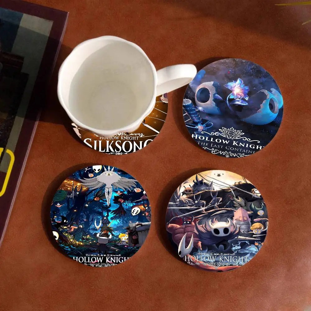 Game H-Hollows K-Knights Wooden Coaster Colour Printing Cup Mat Home Desk Decoration Gifts