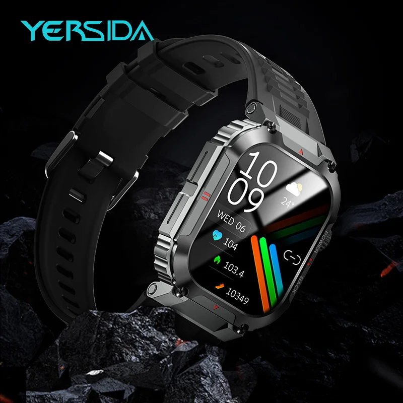 YERSIDA Smartwatch C58 Professional Waterproof Screen Multiple Sports Modes Fitness Training Real-Time Health Monitoring Watch