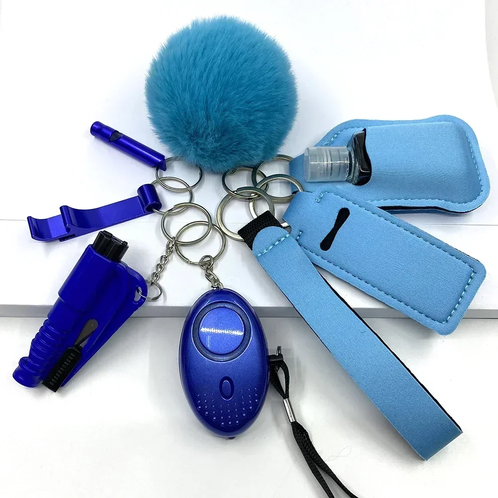 Safety Keychain Full Set Self Defense Security Keychain Set With Personal Alarm Protective Keychain Accessories For Women Girls view 3