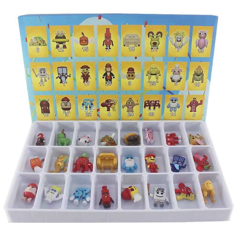 Hot 24Pcs Steal A Brainrot Anime Figure Toys Esok Sekolah Hot Game Peripheral Cute Cartoon No. 67 Collection Desktop Model Toy