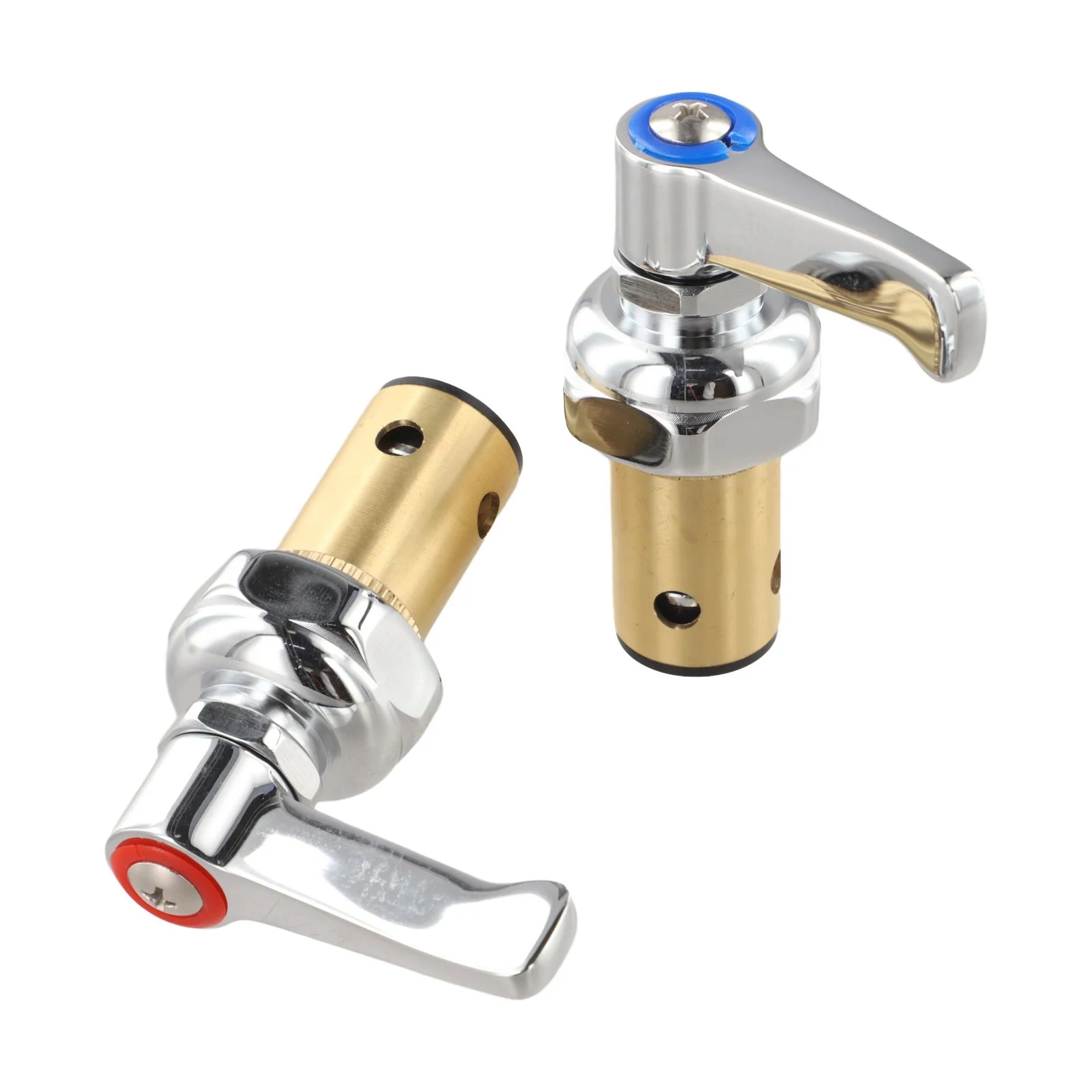 Assembly Handle Stem Cold Easy Installation Faucets Smooth Button Commercial Use Handle Heavy-duty Parts Reliable Replacement